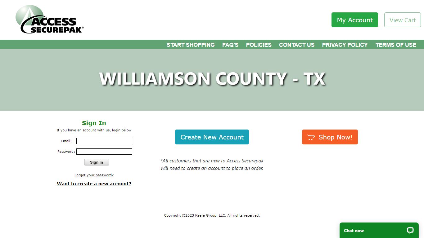 Williamson County Jail Package Program - TX - Access Securepak